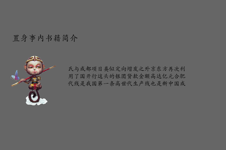 置身事内书籍简介