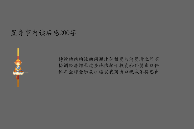 置身事内读后感200字